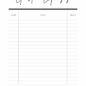 Expense Sheet