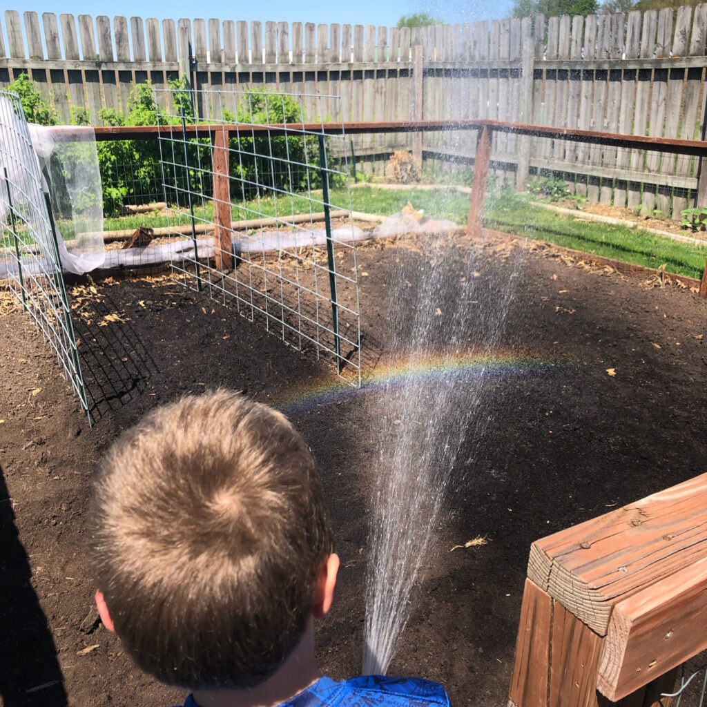 kids watering